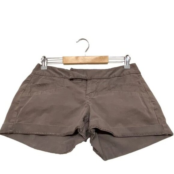 Converse One Star Chino Shorts Women's Size 4 Gray Cuffed Mid Rise Stretch GUC - Picture 5 of 5